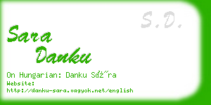 sara danku business card